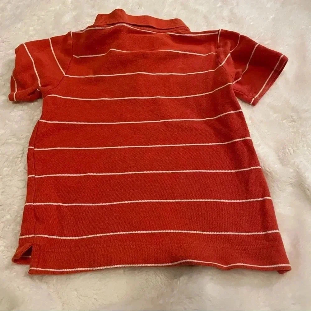 Old‎ Navy 4T orange and white stripe short sleeve polo shirt